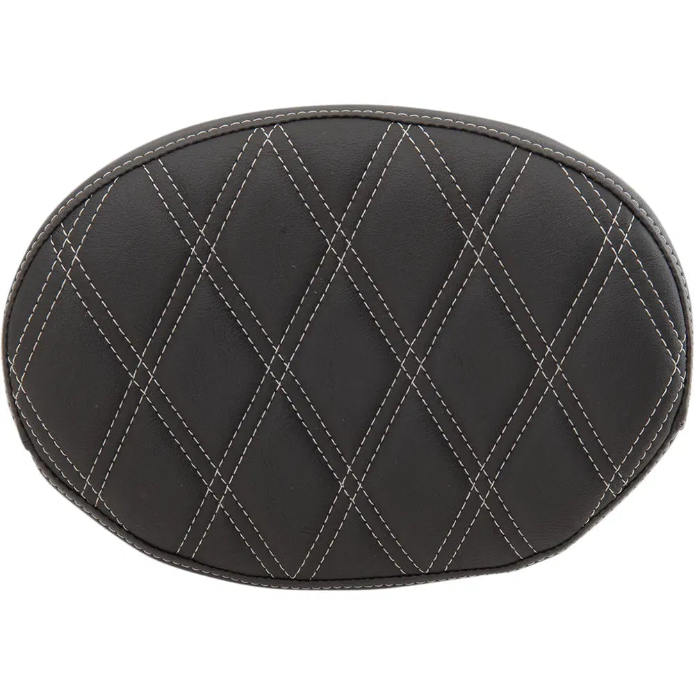 Backrest Pad - Oval - Double Diamond - Silver Thread