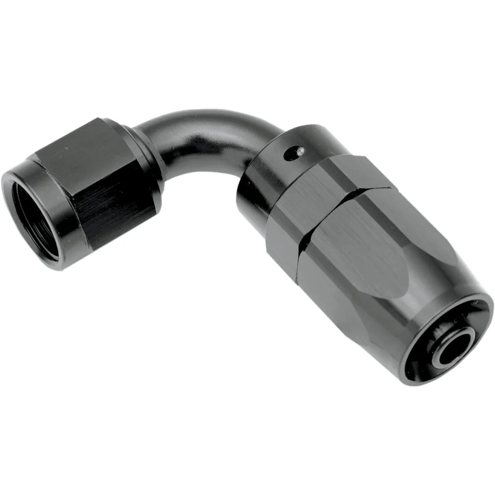 90 Degree Oil Line Fitting - Black
