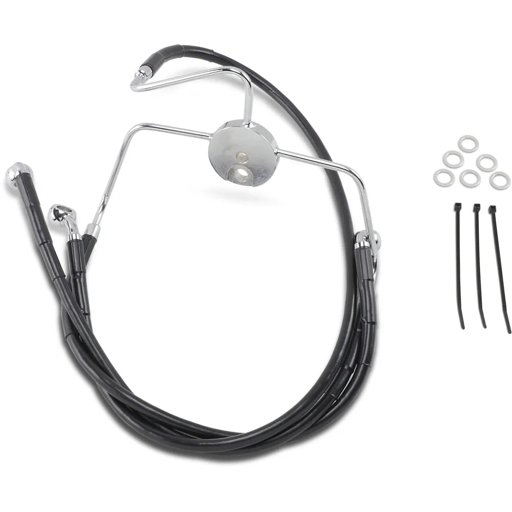 Brake Line - Front - Black - +2"