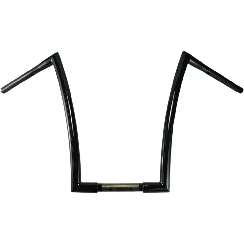 Black 1-1/4" Strip Handlebar With 10" Rise