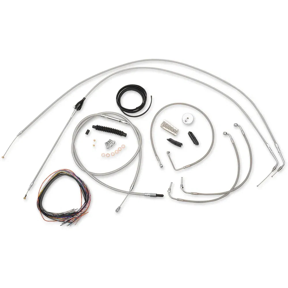 Kit completo de cable de manillar/línea de freno trenzado de acero inoxidable — kit de cables