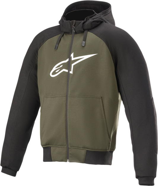 Sudadera con capucha cromada