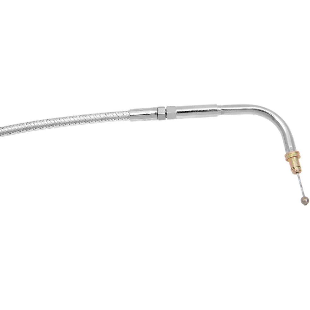 Cable de ralentí/acelerador trenzado de acero inoxidable pulido - Cable de ralentí trenzado de acero inoxidable pulido - 36-5/8"