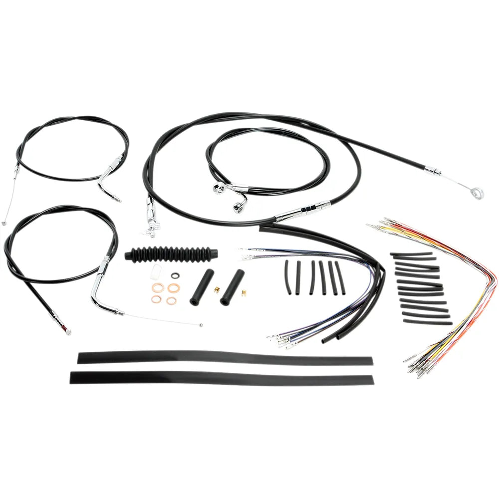 Kit de instalación de manillar XR - Kit de instalación de manillar XR - Perchas Ape de 12"-14" - Dyna '96-'05 - Negro