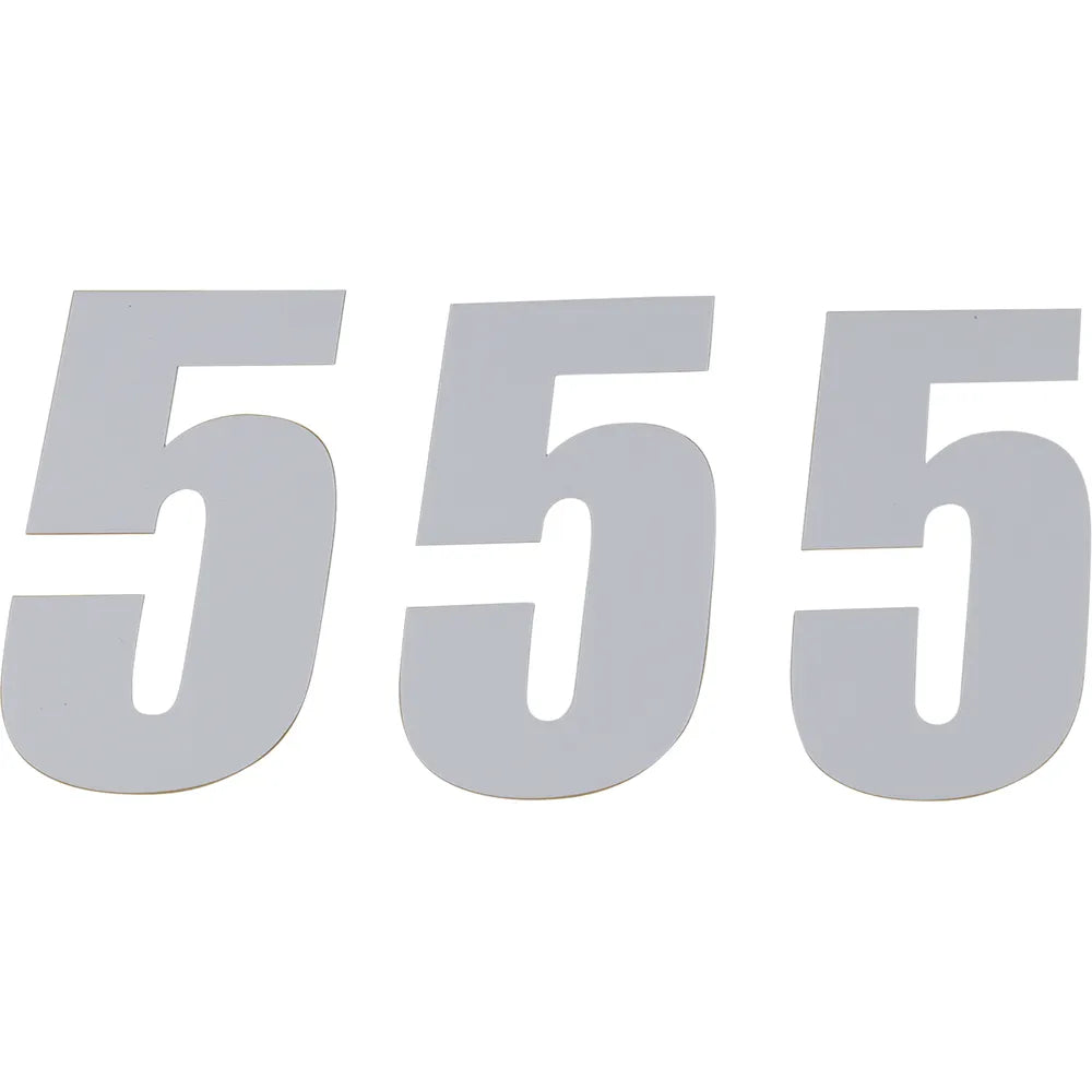 SX Plate Number - #5 - White - 6"