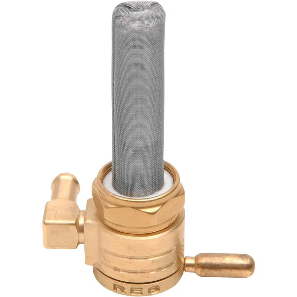 Backward Petcock - Raw Brass - 22mm