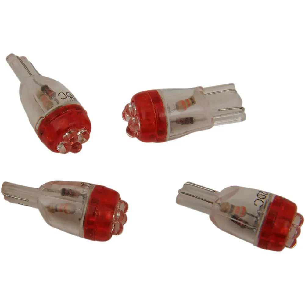 Mini Wedge LED Bulbs - Red