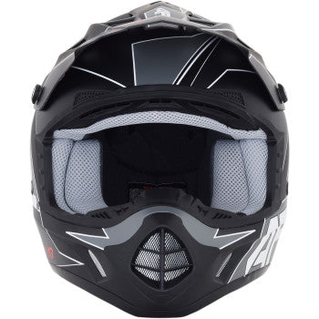 Casco FX-17 Aced - Negro Matte/Blanco