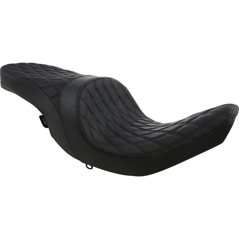Low Profile Touring Seat - Double Diamond - Black - Vinyl