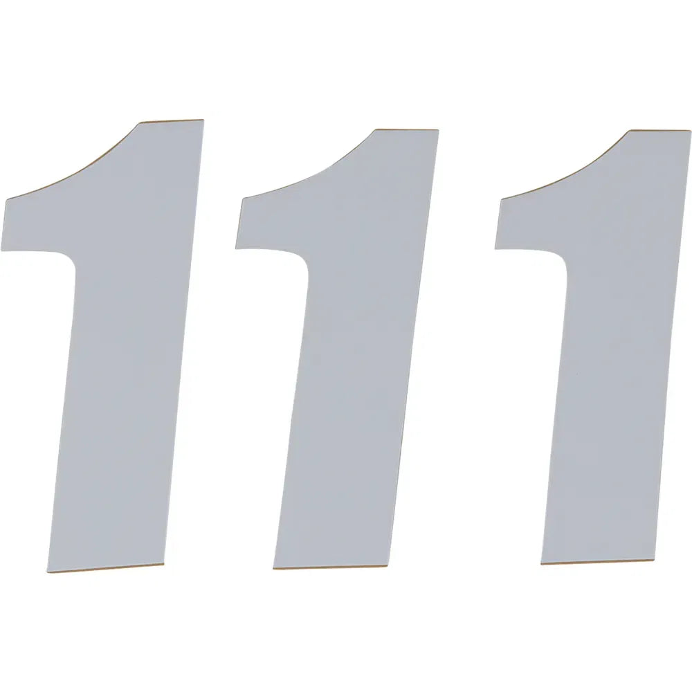 SX Plate Number - #1 - White - 6"