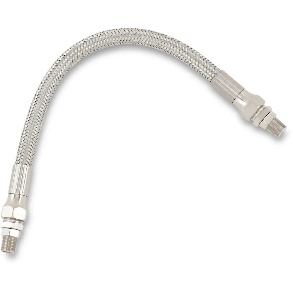 Oil Line with Fittings - Stainless Steel - 10"
