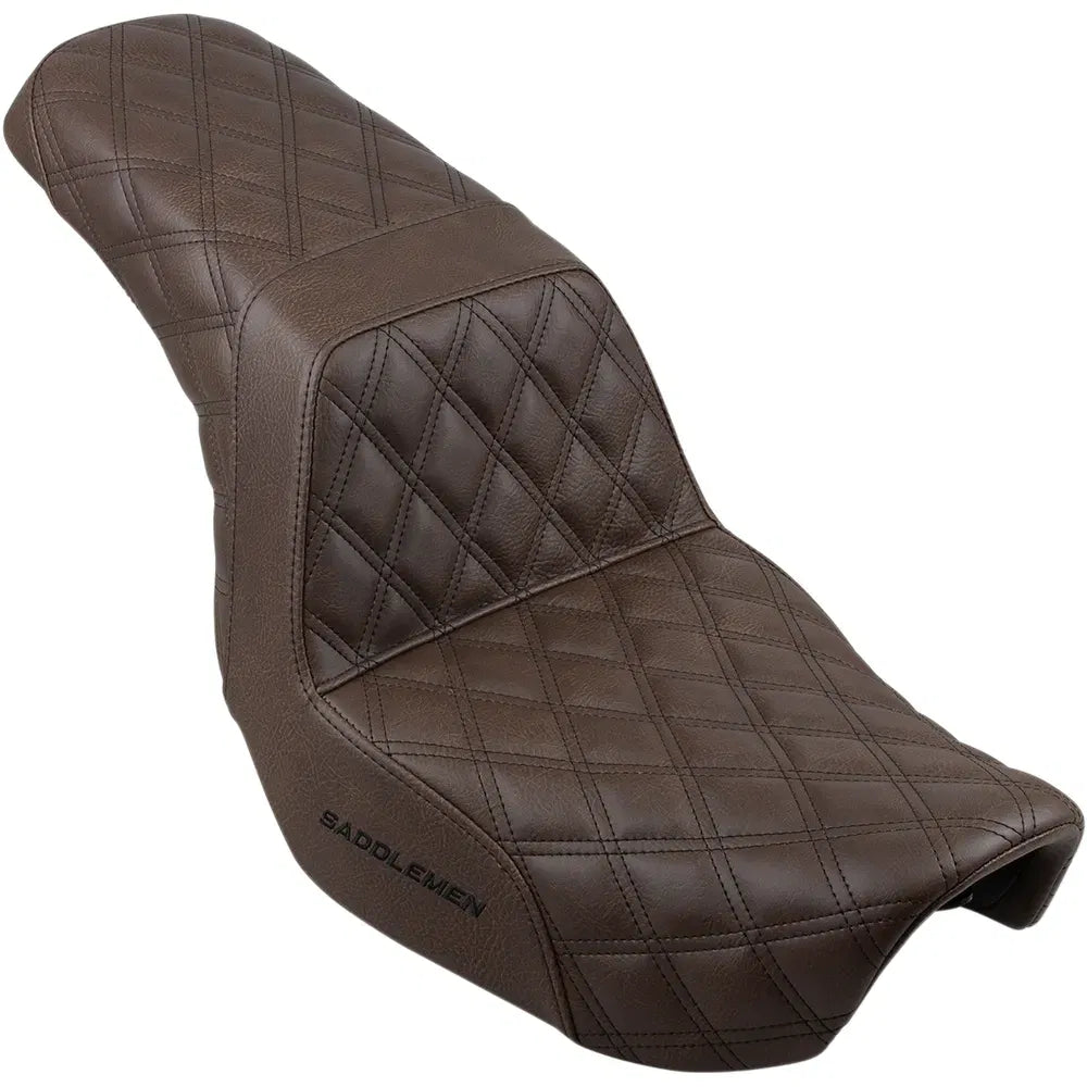 Step Up Seat - Lattice Stitched - Brown - Dyna33996
