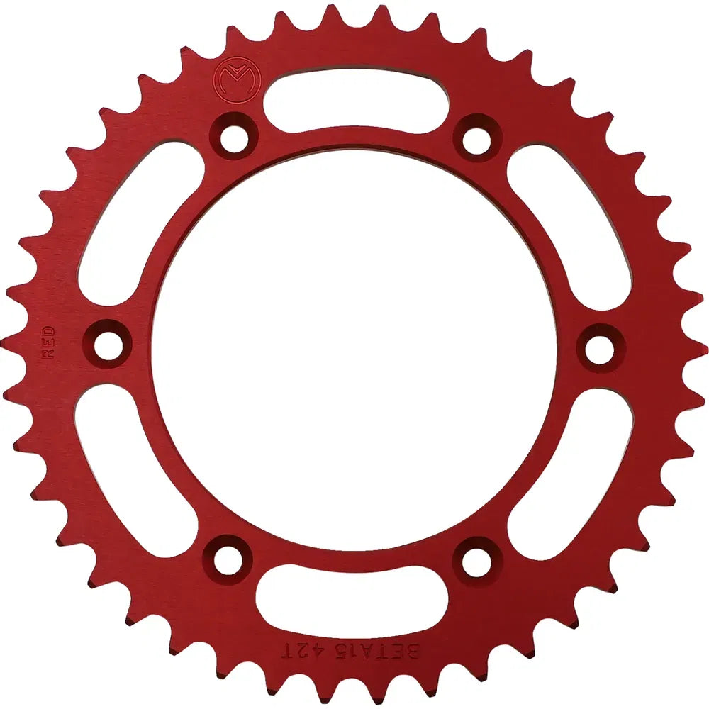 Corona Trasera Aluminio - Corona Trasera - Aluminio - 42 Dientes - Rojo - Beta
