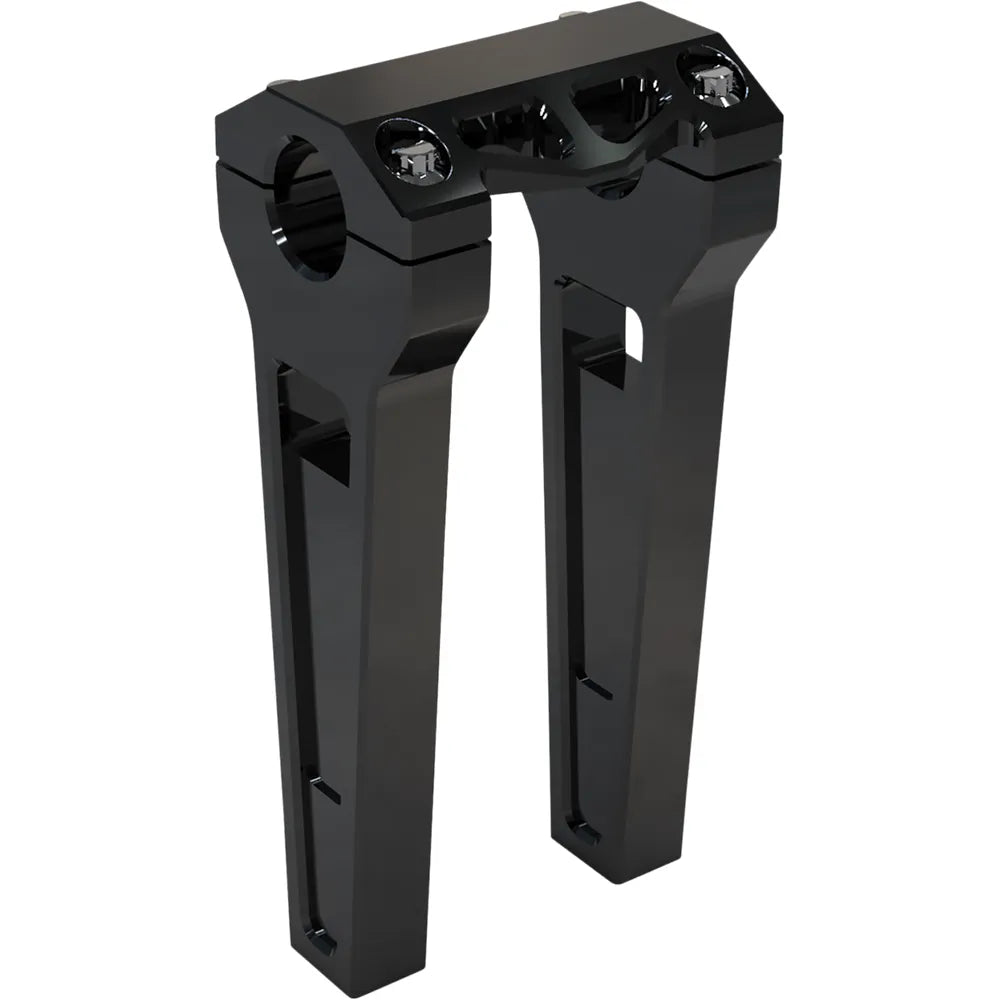 Risers - Straight - 8" - 1-1/4" Clamping - Black Anodized