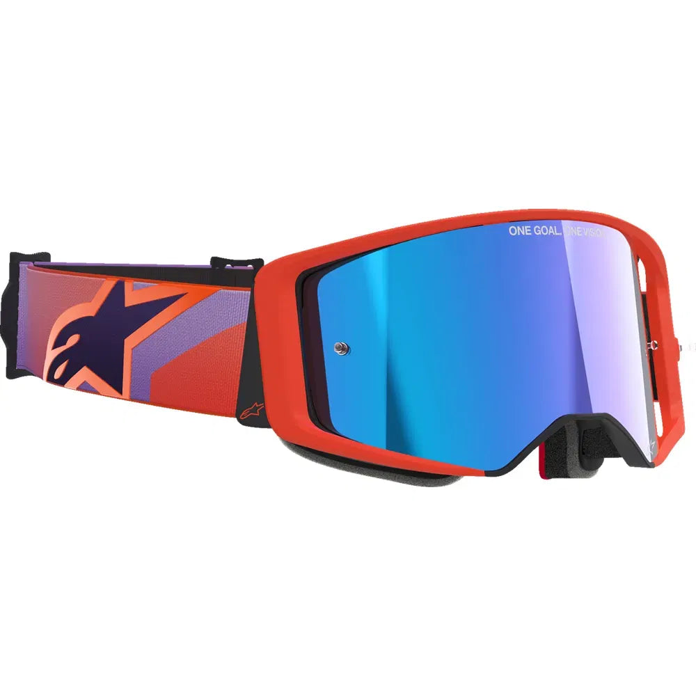 Lentes Supertech Vision Corp - Lentes Supertech Vision - Corp - Púrpura Coral Caliente - Lente Espejo Azul
