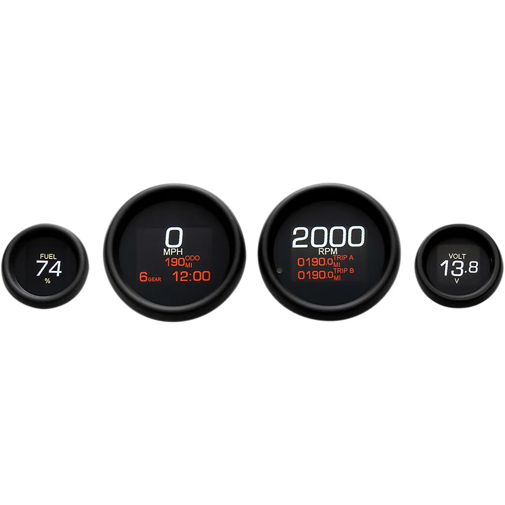 MLX 4-Gauge Instrument Kit - Black Bezel