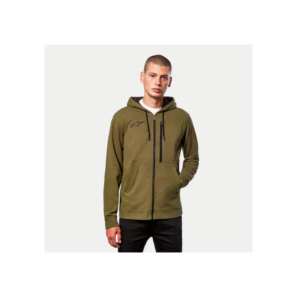 Sudadera Alpinestars Asymmetrical Zip-up - Verde Militar