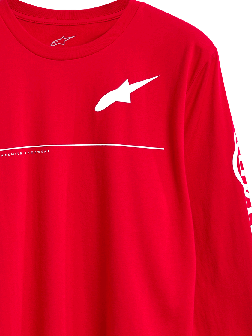 Playera manga larga Alpinestars Committed CSF - rojo