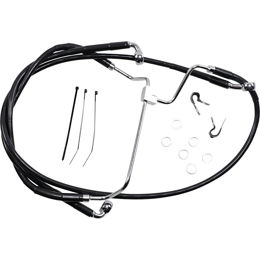 Brake Line - Front - Black - +10"