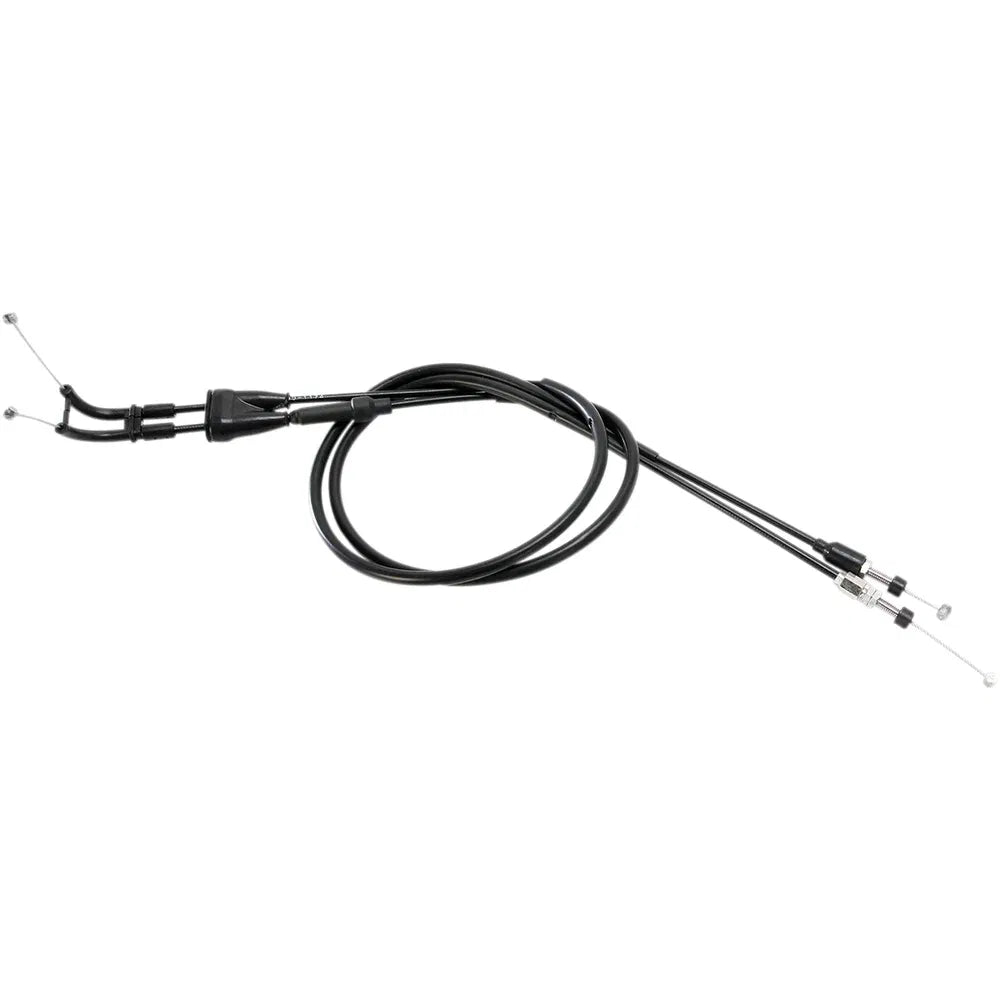 Cable del acelerador de vinilo negro.