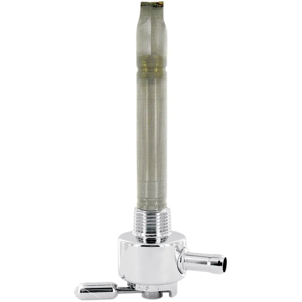 Fuel Valve - Chrome - 3/8" NPT - Round