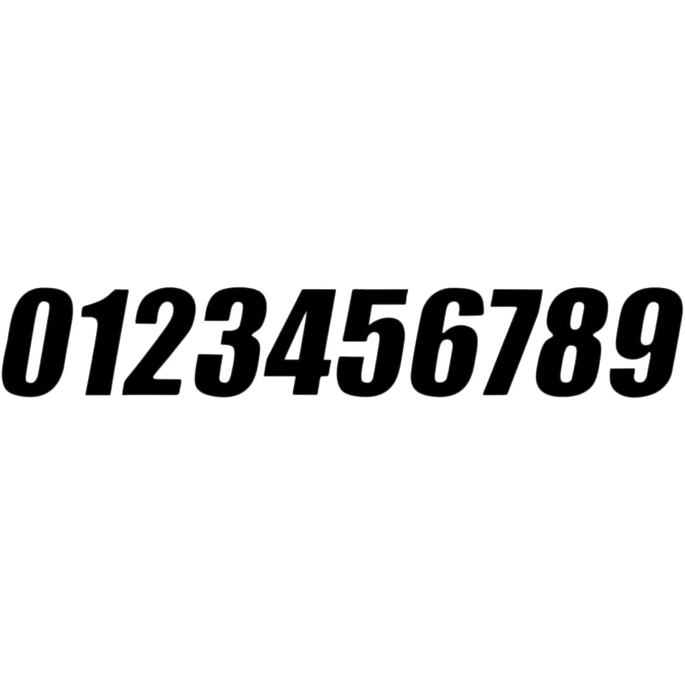 SX Plate Number - #5 - Black - 6"