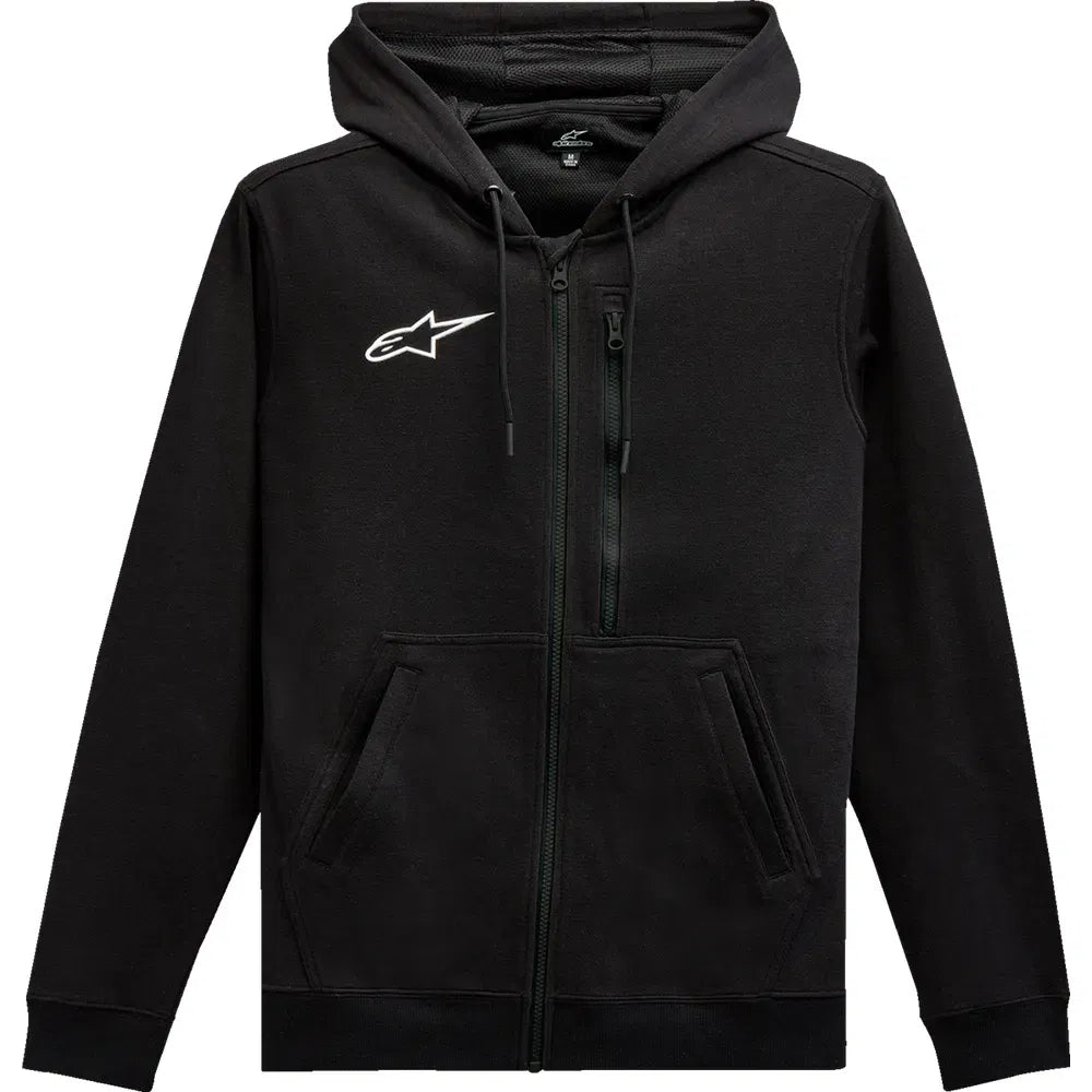 Sudadera con capucha asimétrica con cremallera