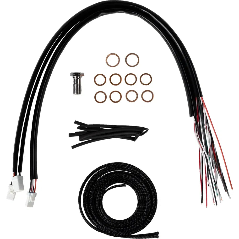 Kit completo de cable de manillar/línea de freno trenzado de acero inoxidable — kit de cables