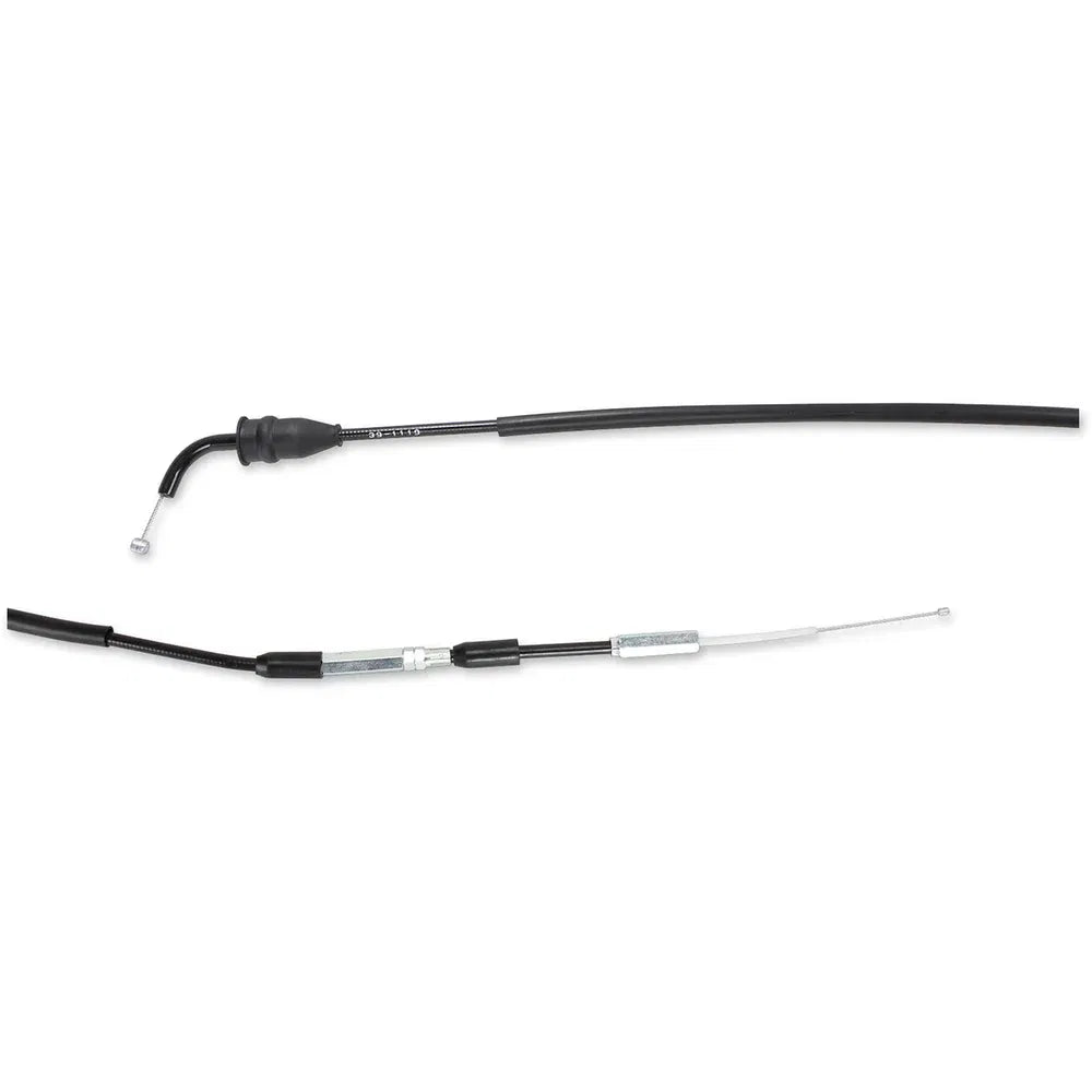 Cable del acelerador de vinilo negro.