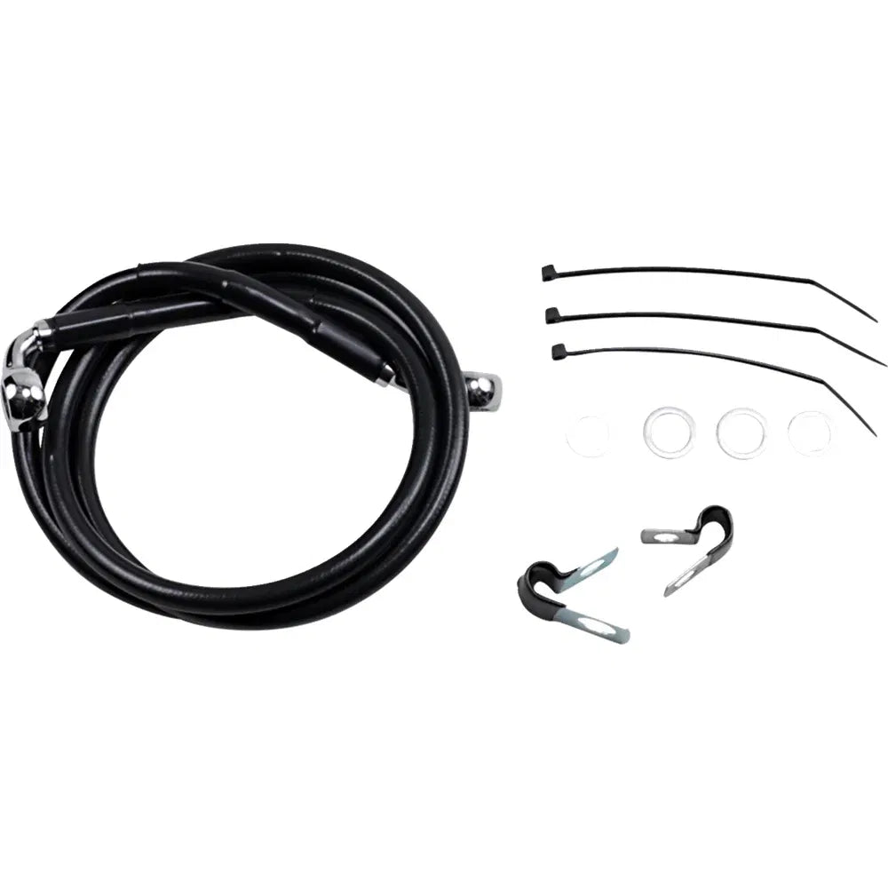 Kit de línea de freno de vinilo negro de longitud extendida