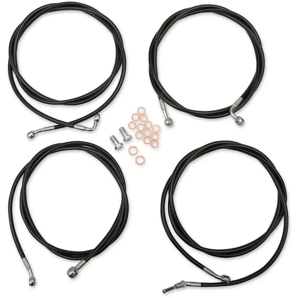 Kit de cable de freno/cable de manillar de vinilo negro estándar — ape hanger