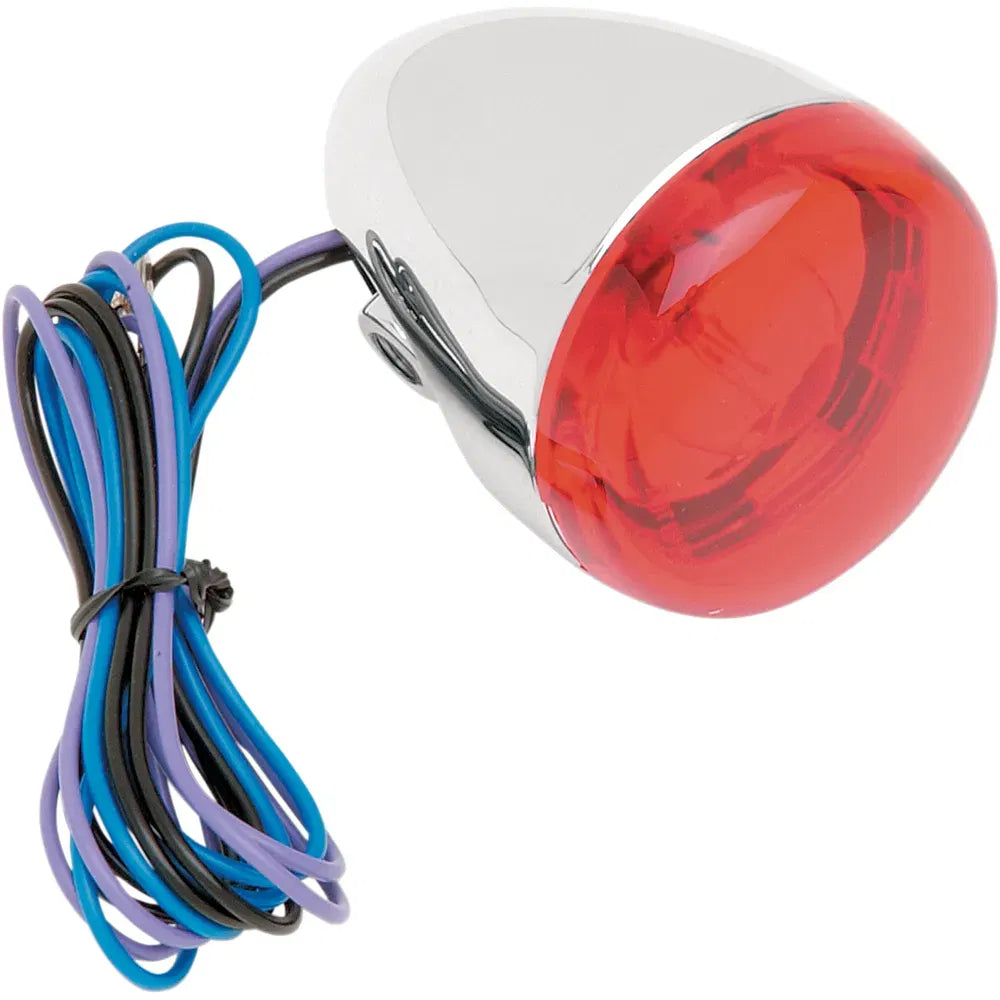 Turn Signal - Chrome/Red