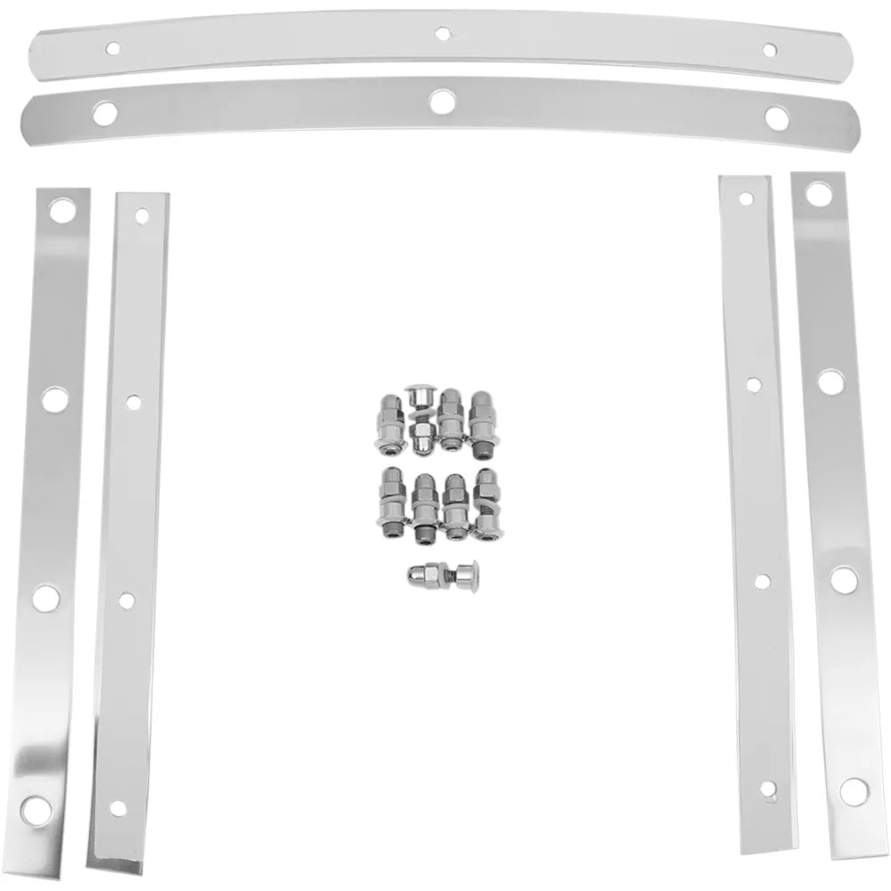 Slim Windshield Hardware Straps - Stainless Steel