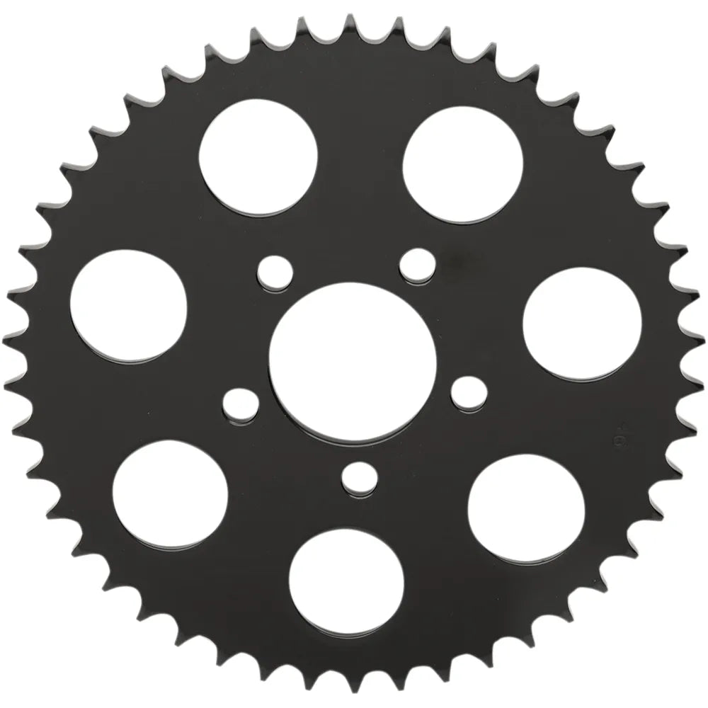 Sprocket trasera Negro brillante Plana 46 dientes