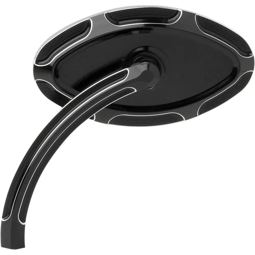 Cats Eye Forged Billet Mirror - Black - Left