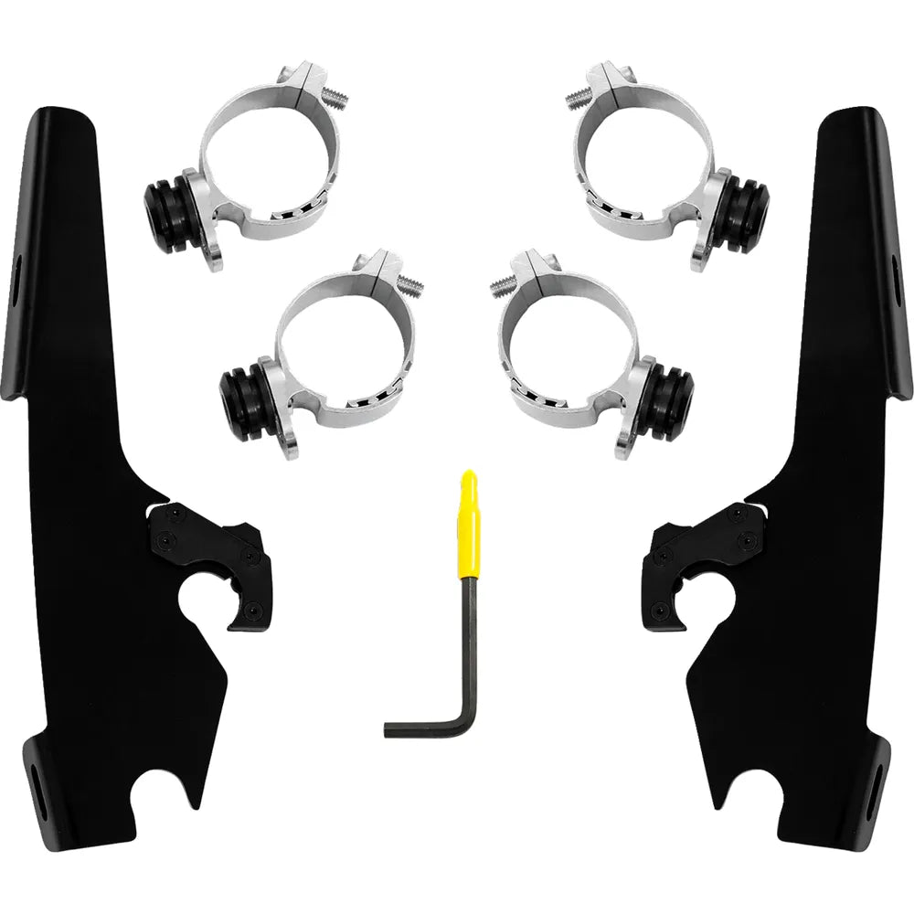 Kit de montaje completo con bloqueo de gatillo para parabrisas Fats/Slim - Kit de montaje Fats/Slim/Sportshield - Negro - Chief