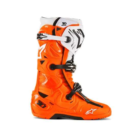 Botas Alpinestars Tech 10 Enduro - Naranja Fluo/Negro/Blanco