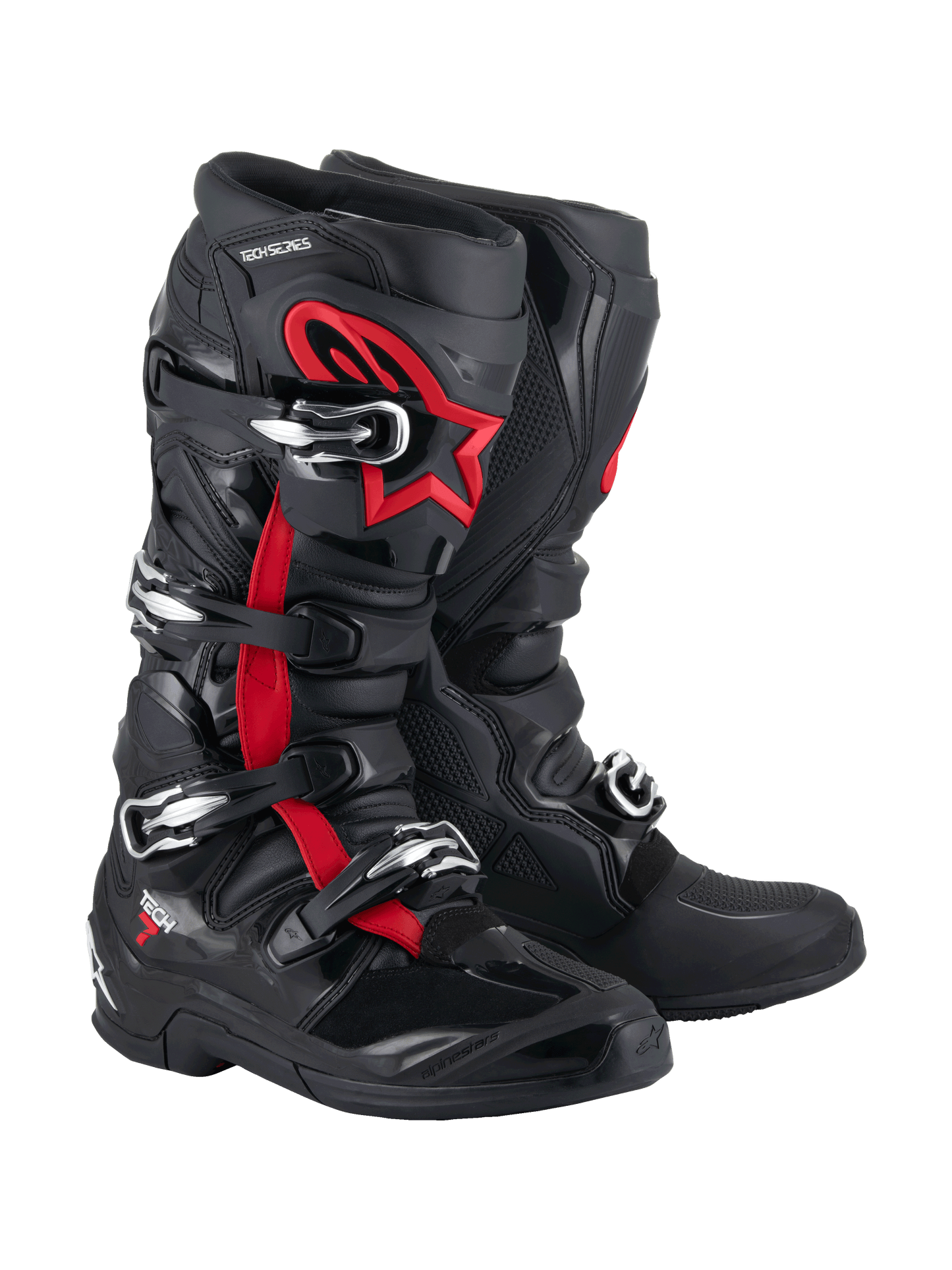 Botas Tech 7 - Rojo fluorescente/Negro