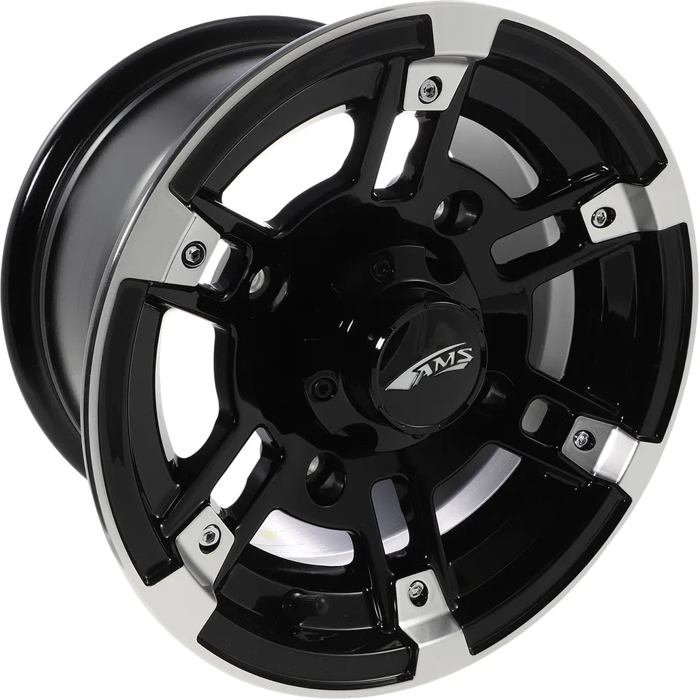 Wheel - Front/Rear - Machined Black - 12x7 - 4/156 - 4+3