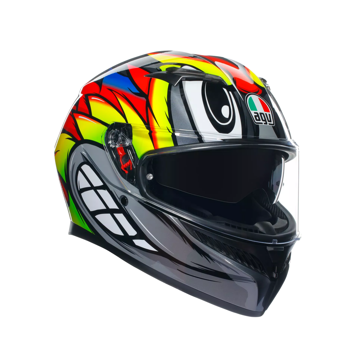 Casco AGV K3 - Birdy 2.0 - Gris/Amarillo/Rojo