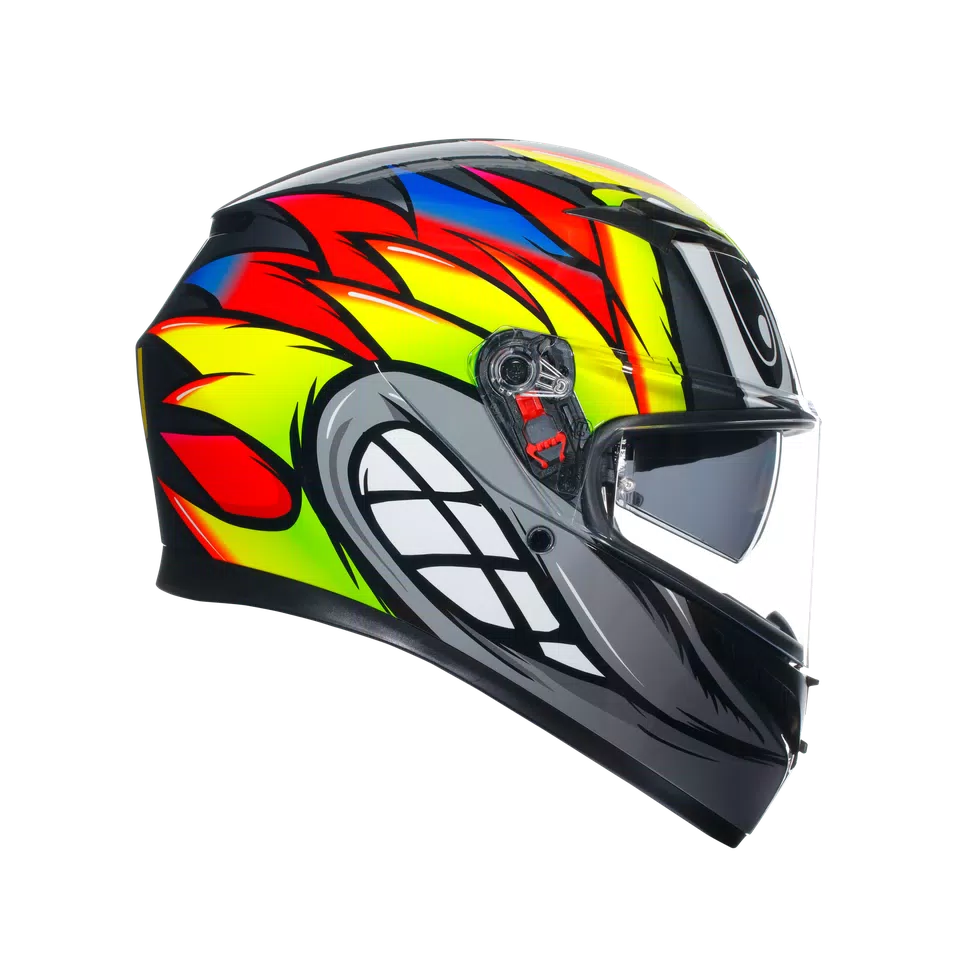 Casco AGV K3 - Birdy 2.0 - Gris/Amarillo/Rojo