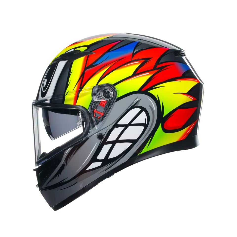 Casco AGV K3 - Birdy 2.0 - Gris/Amarillo/Rojo