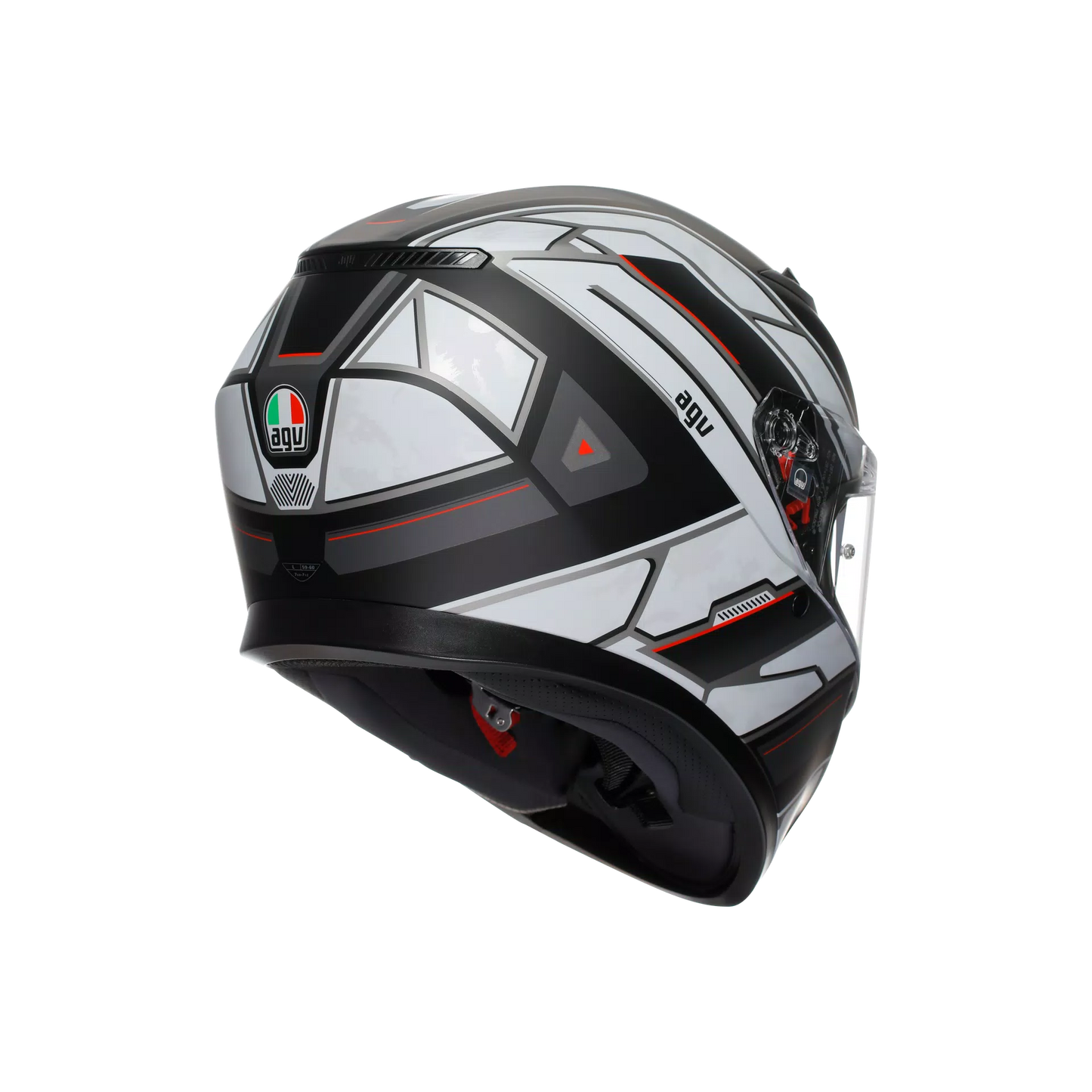 Casco K3 Rivia - negro mate/blanco