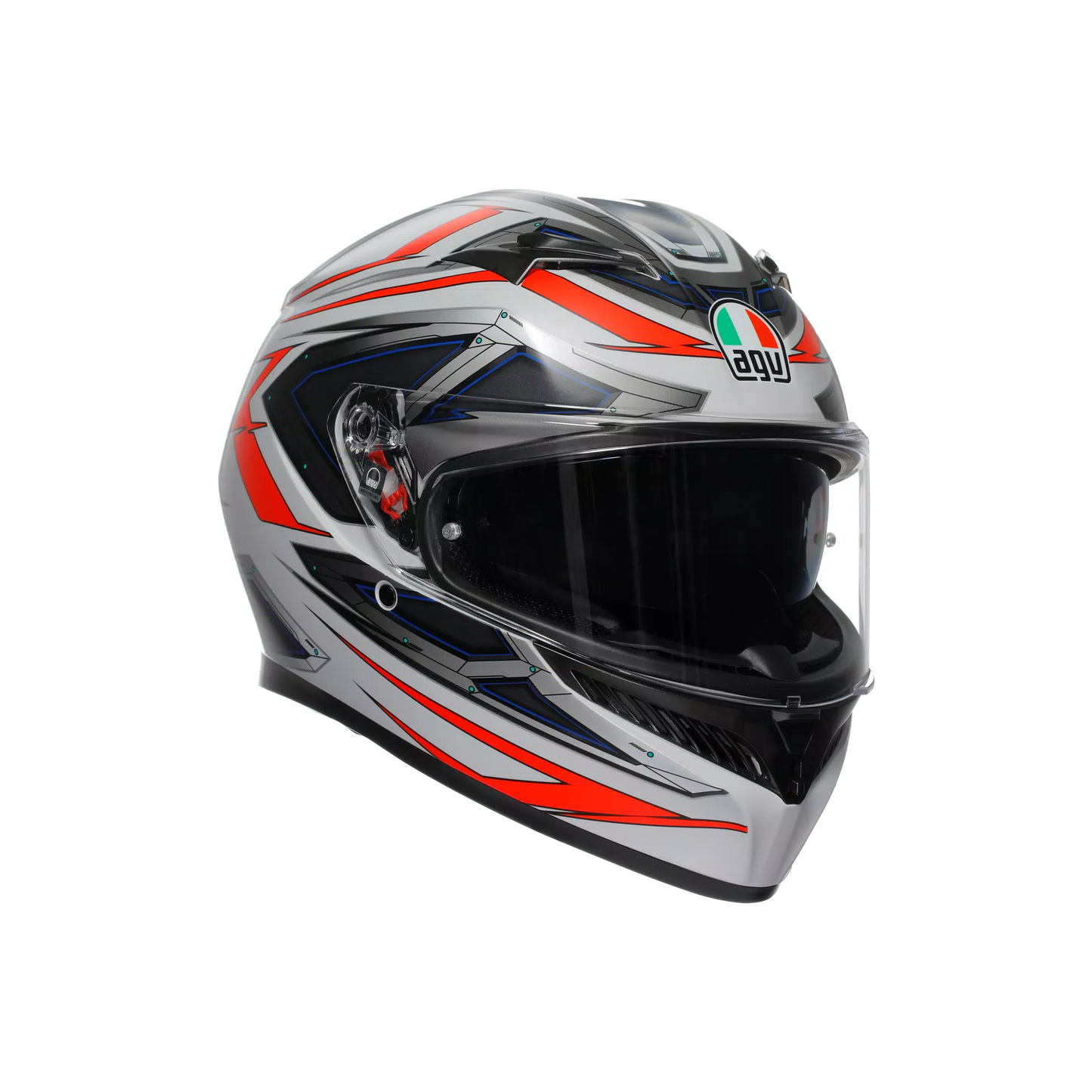 Casco K3 Space - blanco mate/rojo