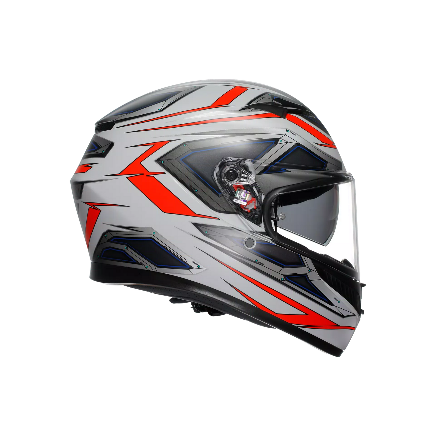 Casco K3 Space - blanco mate/rojo