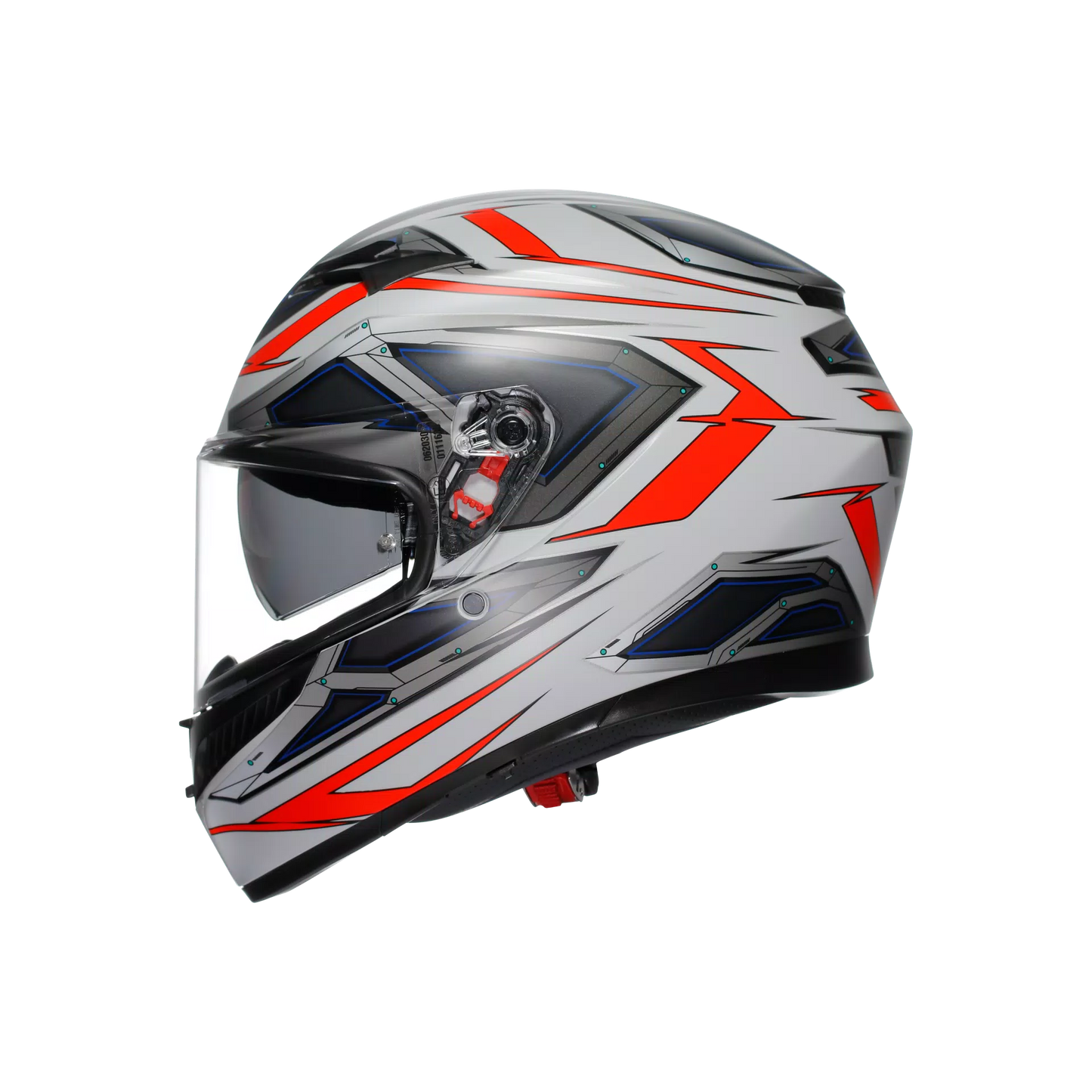 Casco K3 Space - blanco mate/rojo