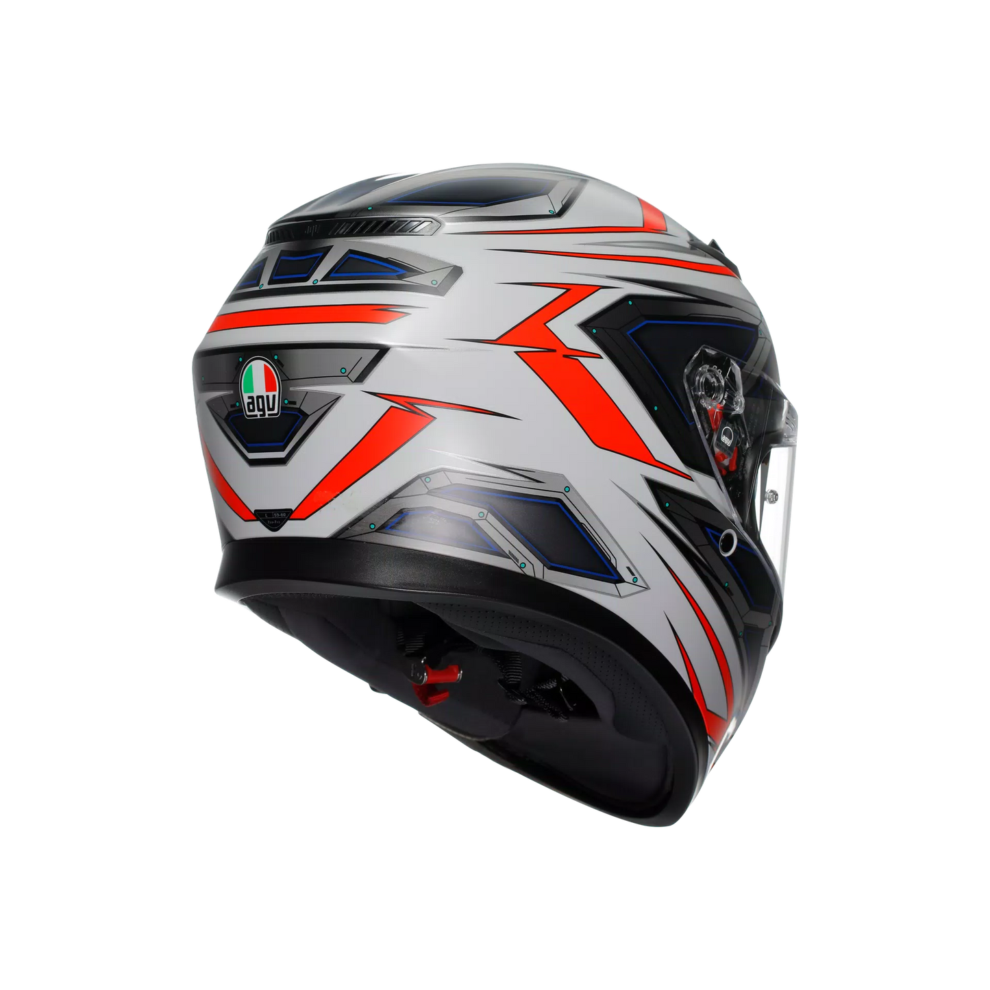 Casco K3 Space - blanco mate/rojo