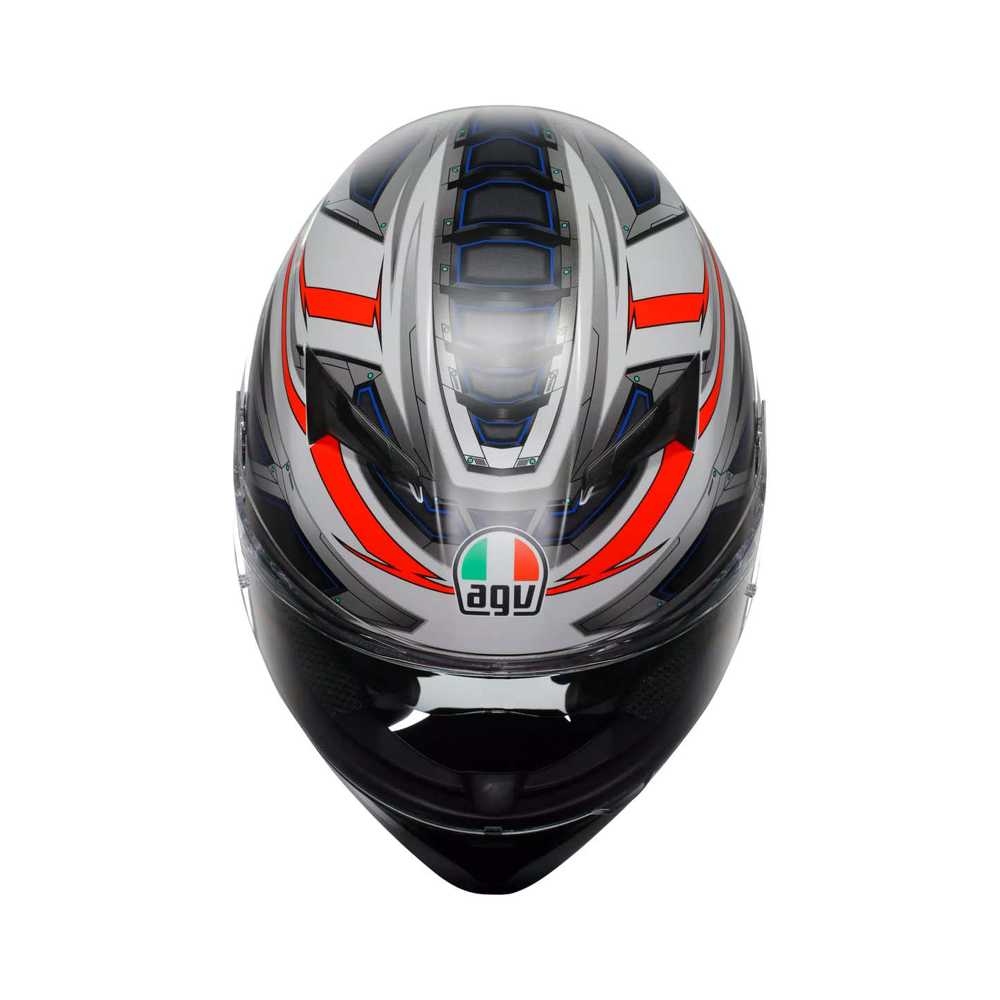 Casco K3 Space - blanco mate/rojo