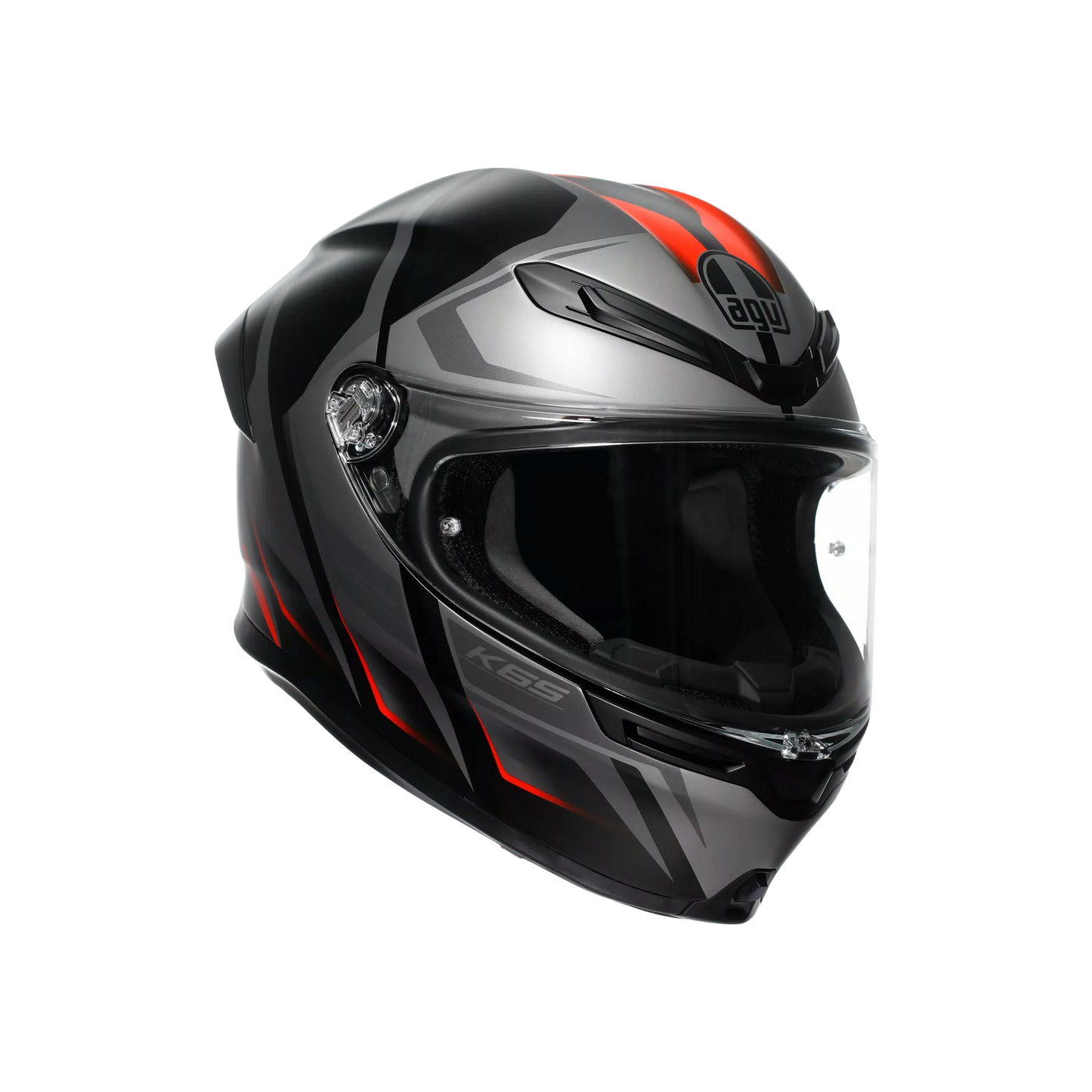 Casco AGV K6 S Karve - negro mate/gris/rojo