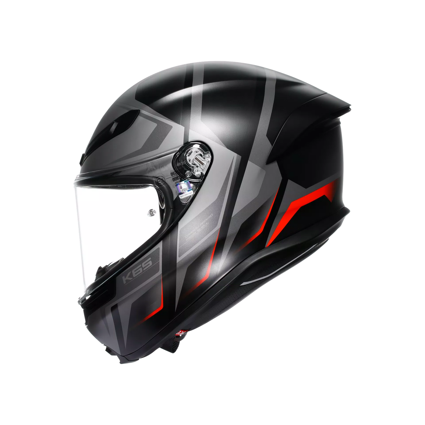 Casco AGV K6 S Karve - negro mate/gris/rojo